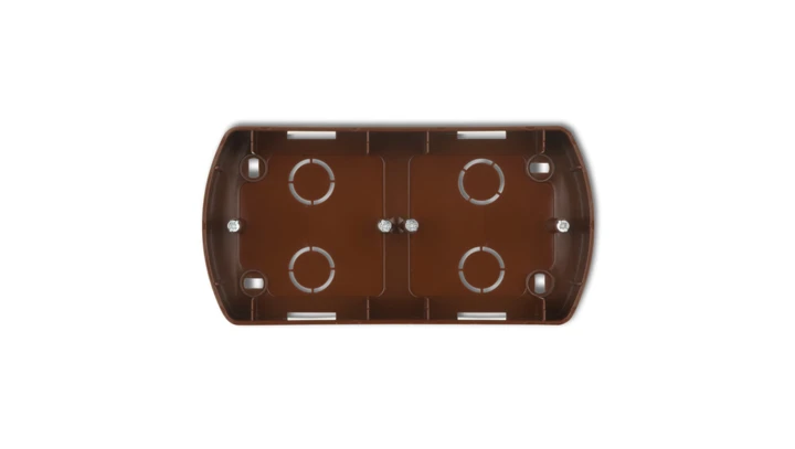 TREND Puszka montażowa pozioma podwójna brĄzowy metalik 9PTH-2