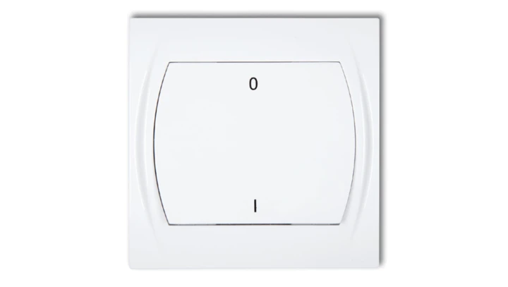 LOGO Łącznik dwubiegunowy podświetlany biały LWP-9L