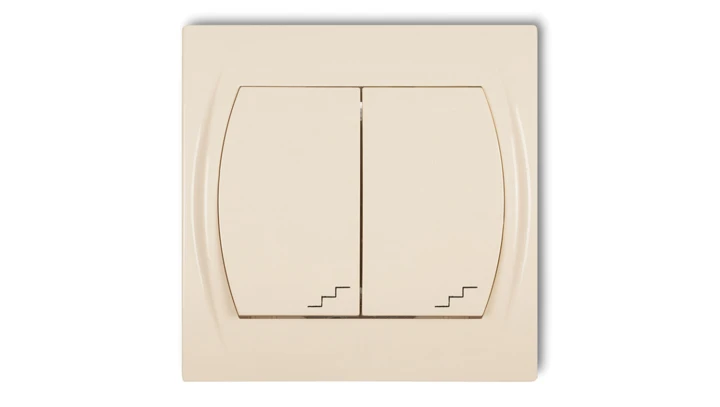 LOGO Łącznik podwójny schodowy beżowy 1LWP-33