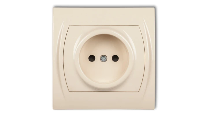 LOGO Gniazdo pojedyncze b/u beżowy 1LGP-1p