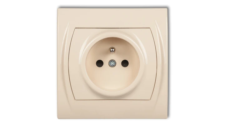 LOGO Gniazdo pojedyncze z/u beżowy 1LGP-1zp