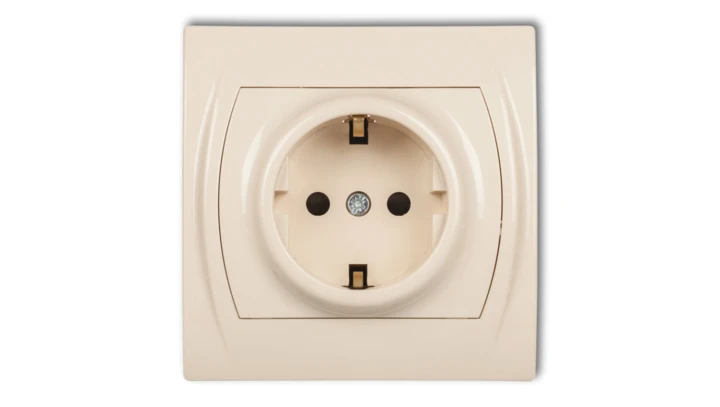 LOGO Gniazdo pojedyncze z/u SCHUKO beżowy 1LGP-1sp