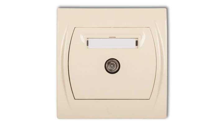 LOGO Gniazdo antenowe TV pojedyncze beżowy 1LGTV-1