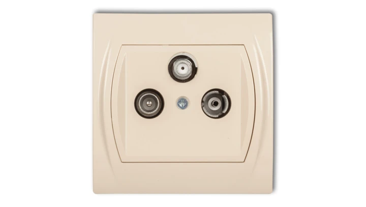 LOGO Gniazdo antenowe RTV-SAT końcowe 1,5dB beżowy 1LGS