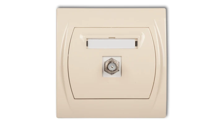 LOGO Gniazdo antenowe pojedyncze typu F (SAT) beżowy 1LGF-1