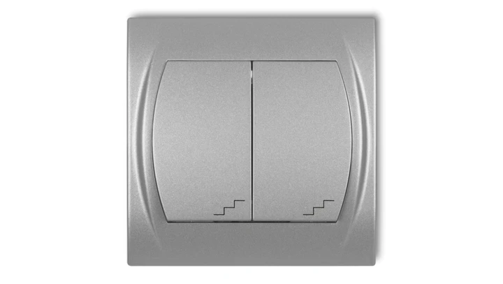 LOGO Łącznik podwójny schodowy srebrny metalik 7LWP-33