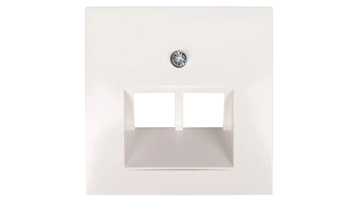 Berker/B.Kwadrat Element centralny gniazda przyłączeniowego 2xUAE śnieżnobiały 5314098989