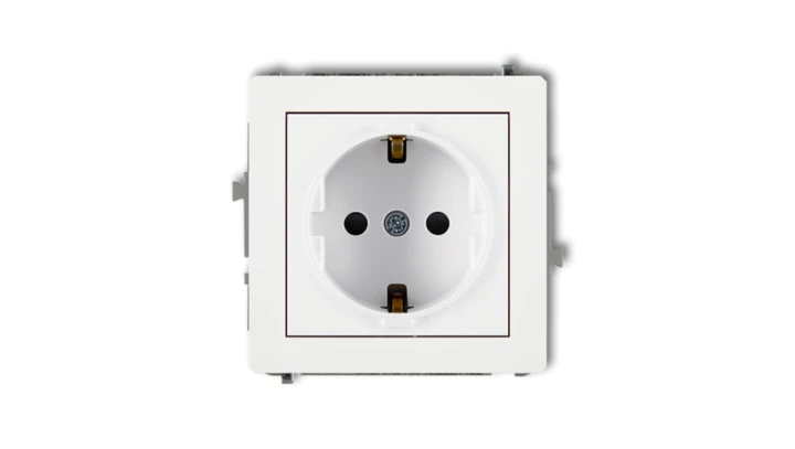 DECO Gniazdo pojedyncze z/u SCHUKO biały DGP-1sp