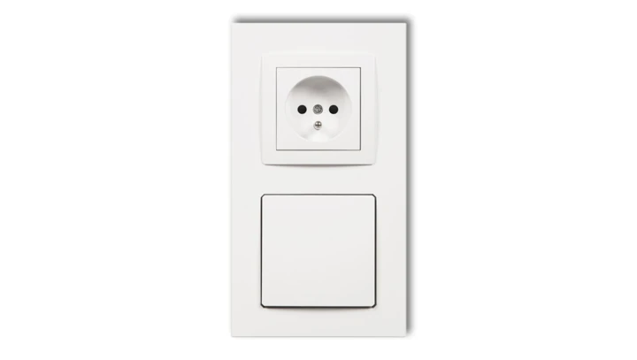 DECO Gniazdo ssące odkurzacza centralnego z gniazdem pojedynczym z uziemieniem DECOvac biały DGV-2