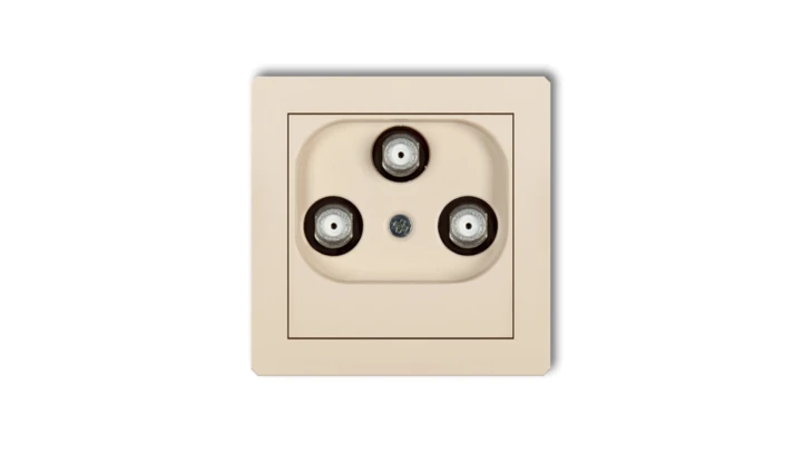 DECO Gniazdo multimedialne 3F DATA (UPC) beżowy 1DGMU