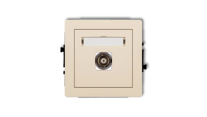 DECO Gniazdo pojedyncze BNC beżowy 1DGBNC-1