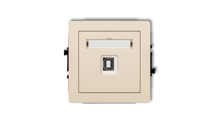 DECO Gniazdo pojedyncze USB-AB beżowy 1DGUSB-3