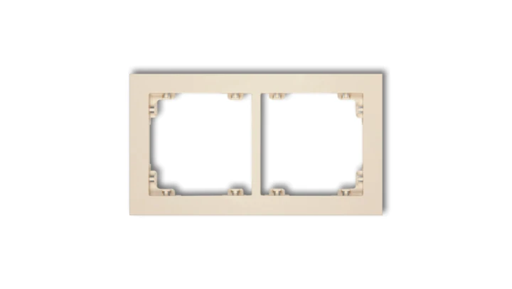 DECO Ramka podwójna beżowy 1DR-2