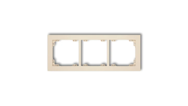 DECO Ramka potrójna beżowy 1DR-3