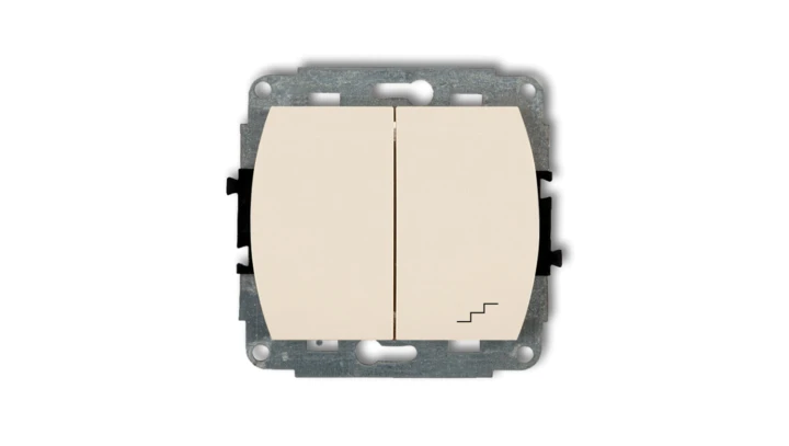 TREND Łącznik jednobiegunowy ze schodowym beżowy 1WP-10