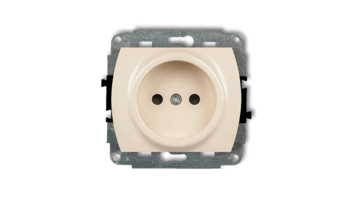 TREND Gniazdo pojedyncze b/u beżowy 1GP-1p