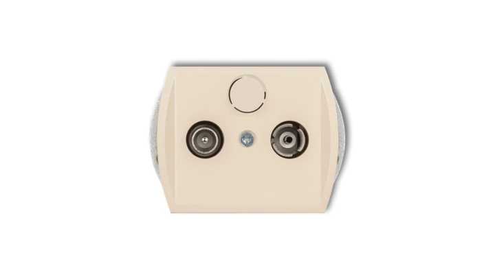 TREND Gniazdo antenowe RTV przelotowe 9dB beżowy 1G9P