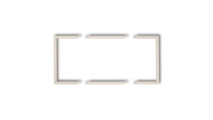 Ramka wypełniająca podwójna serii DECO beżowy 1DRW-2