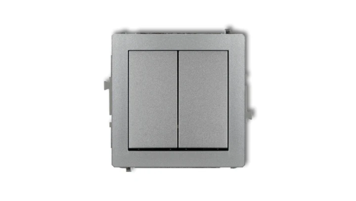 DECO Przycisk dwubiegunowy srebrny metalik 7DWP-44.2