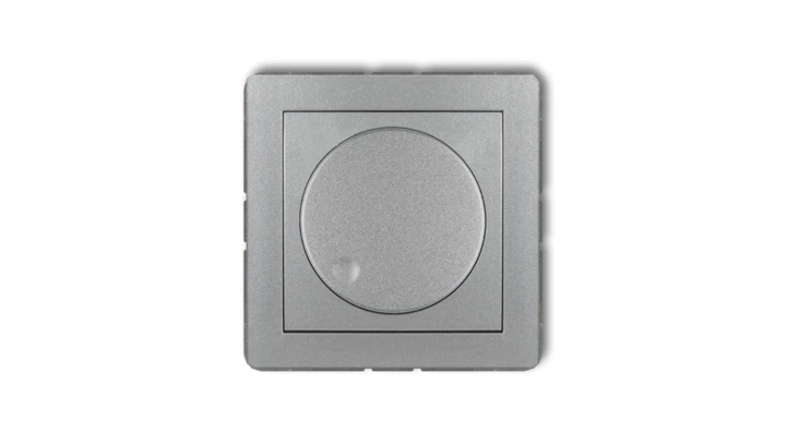 DECO Ściemniacz elektroniczny przyciskowo-obrotowy srebrny metalik 7DRO-1