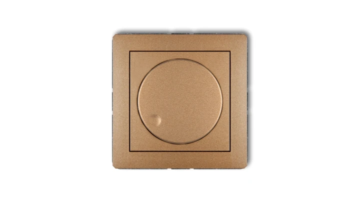 DECO Ściemniacz elektroniczny przyciskowo-obrotowy do lamp LED złoty metalik 8DRO-2