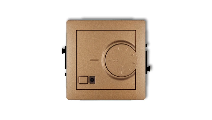 DECO Regulator temperatury elektroniczny z czujnikiem podpodłogowym złoty metalik 8DRT-1