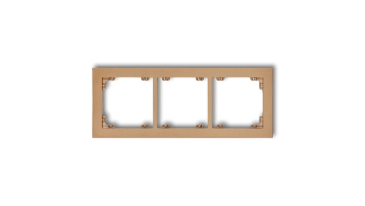 DECO Ramka potrójna złoty metalik 8DR-3