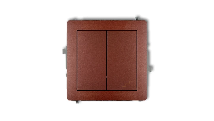 DECO Łącznik jednobiegunowy ze schodowym (wspólne zasilanie) brązowy metalik 9DWP-10.1