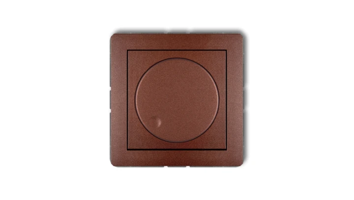 DECO Ściemniacz elektroniczny przyciskowo-obrotowy do lamp LED brązowy metalik 9DRO-2