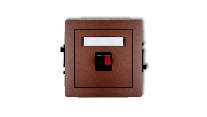 DECO Gniazdo głośnikowe pojedyncze brązowy metalik 9DGG-1