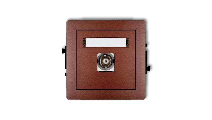 DECO Gniazdo pojedyncze BNC brązowy metalik 9DGBNC-1