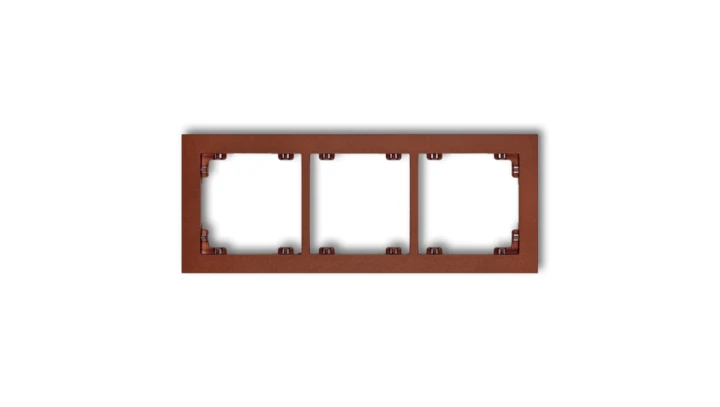DECO Ramka potrójna brązowy metalik 9DR-3