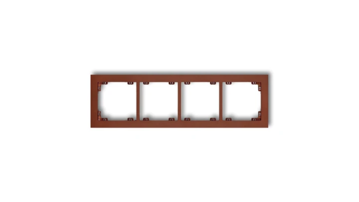 DECO Ramka poczwórna brązowy metalik 9DR-4