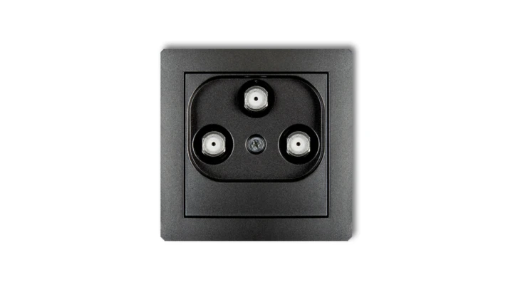 DECO Gniazdo multimedialne 3F DATA (Vectra) grafitowy 11DGMV