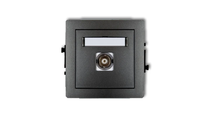 DECO Gniazdo pojedyncze BNC grafitowy 11DGBNC-1