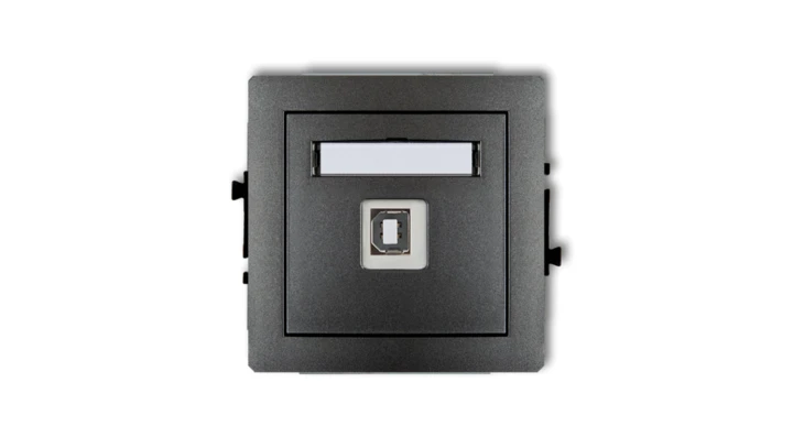 DECO Gniazdo pojedyncze USB-AB grafitowy 11DGUSB-3