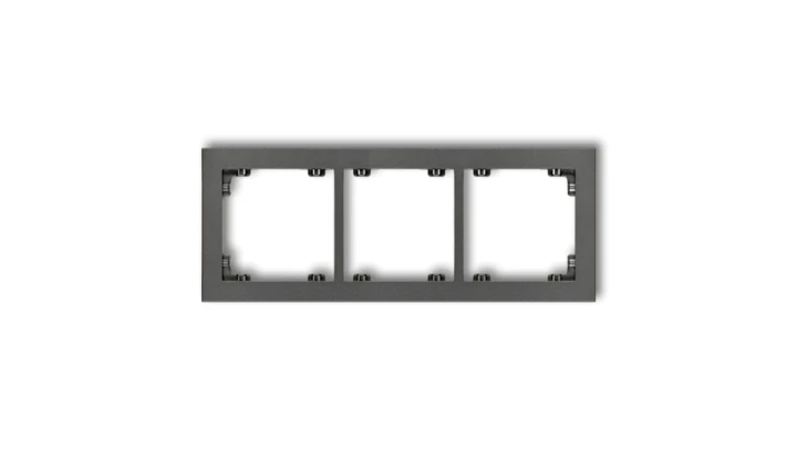 DECO Ramka potrójna grafitowy 11DR-3