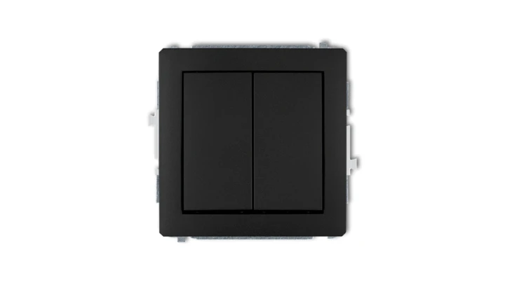 DECO Przycisk dwubiegunowy czarny mat 12DWP-44.2