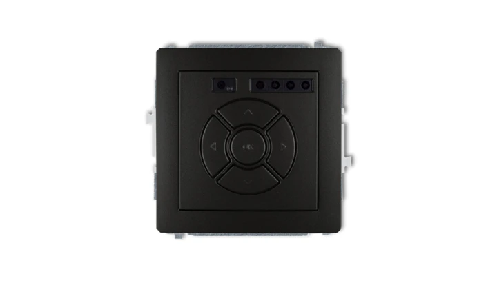 DECO Sterownik roletowy elektroniczny (sterowanie lokalne i pilotem, sterowanie strefą i podstrefą) czarny mat 12DSR-4