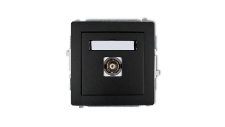 DECO Gniazdo pojedyncze BNC czarny mat 12DGBNC-1