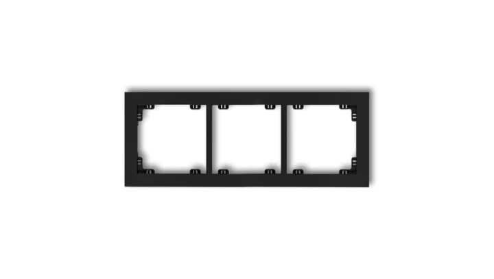 DECO Ramka potrójna czarny mat 12DR-3