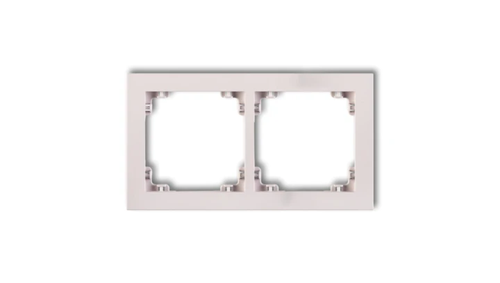 DECO Ramka podwójna DECO Pastel Matt pudrowy róż 40DR-2