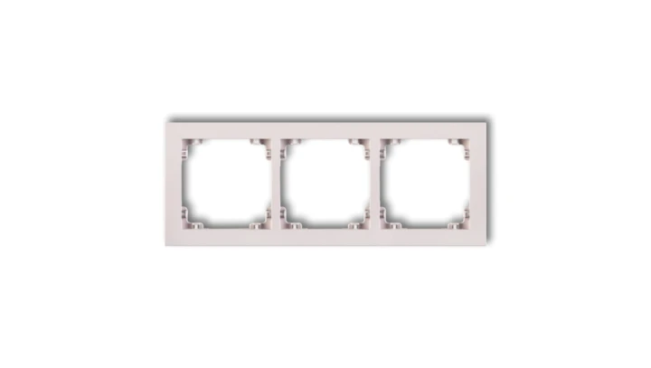 DECO Ramka potrójna DECO Pastel Matt pudrowy róż 40DR-3