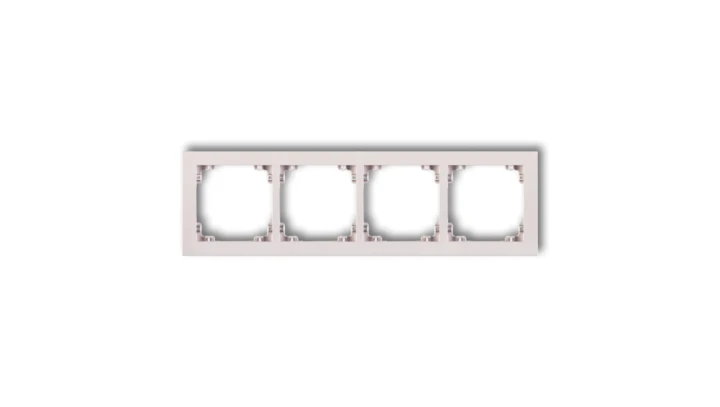 DECO Ramka poczwórna DECO Pastel Matt pudrowy róż 40DR-4