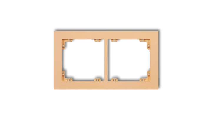DECO Ramka podwójna DECO Pastel Matt brzoskwiniowy 45DR-2