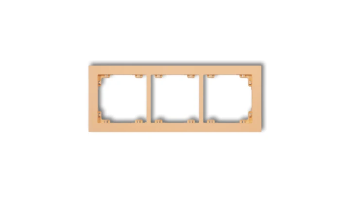 DECO Ramka potrójna DECO Pastel Matt brzoskwiniowy 45DR-3