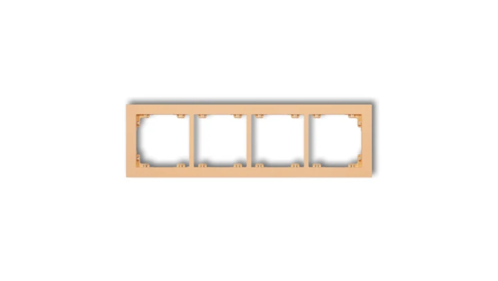 DECO Ramka poczwórna DECO Pastel Matt brzoskwiniowy 45DR-4