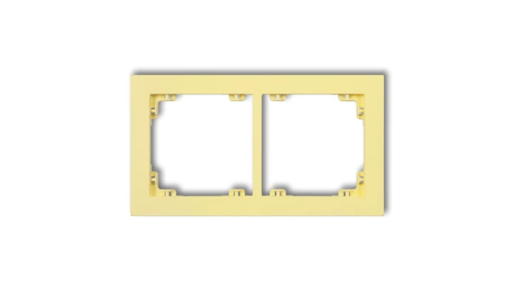 DECO Ramka podwójna DECO Pastel Matt kanarkowy 43DR-2