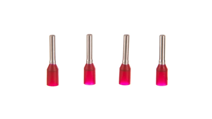 Końcówka tulejkowa izolowana 1mm2 czerwona H1,0/14D R /500szt./ 9019080000