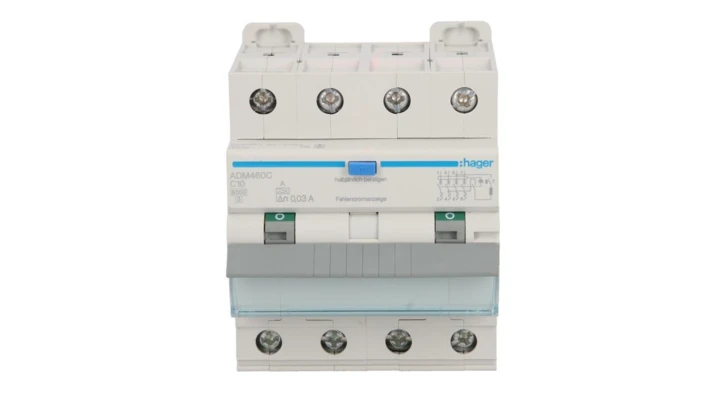Wyłącznik różnicowo-nadprądowy RCBO 4P C10A 0,03A Typ A 6kA RCBO ADM460C